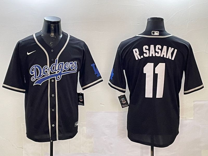 Men Los Angeles Dodgers 11 R.Sasaki Black Fashion Game 2025 Nike MLB Jersey style 19